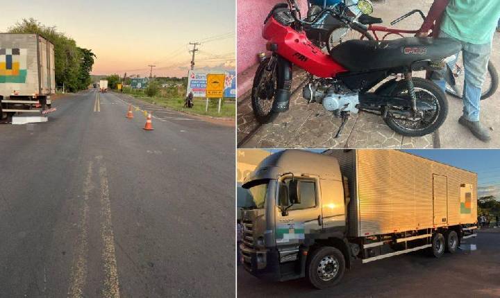 Adolescente morre após colidir moto em caminhão