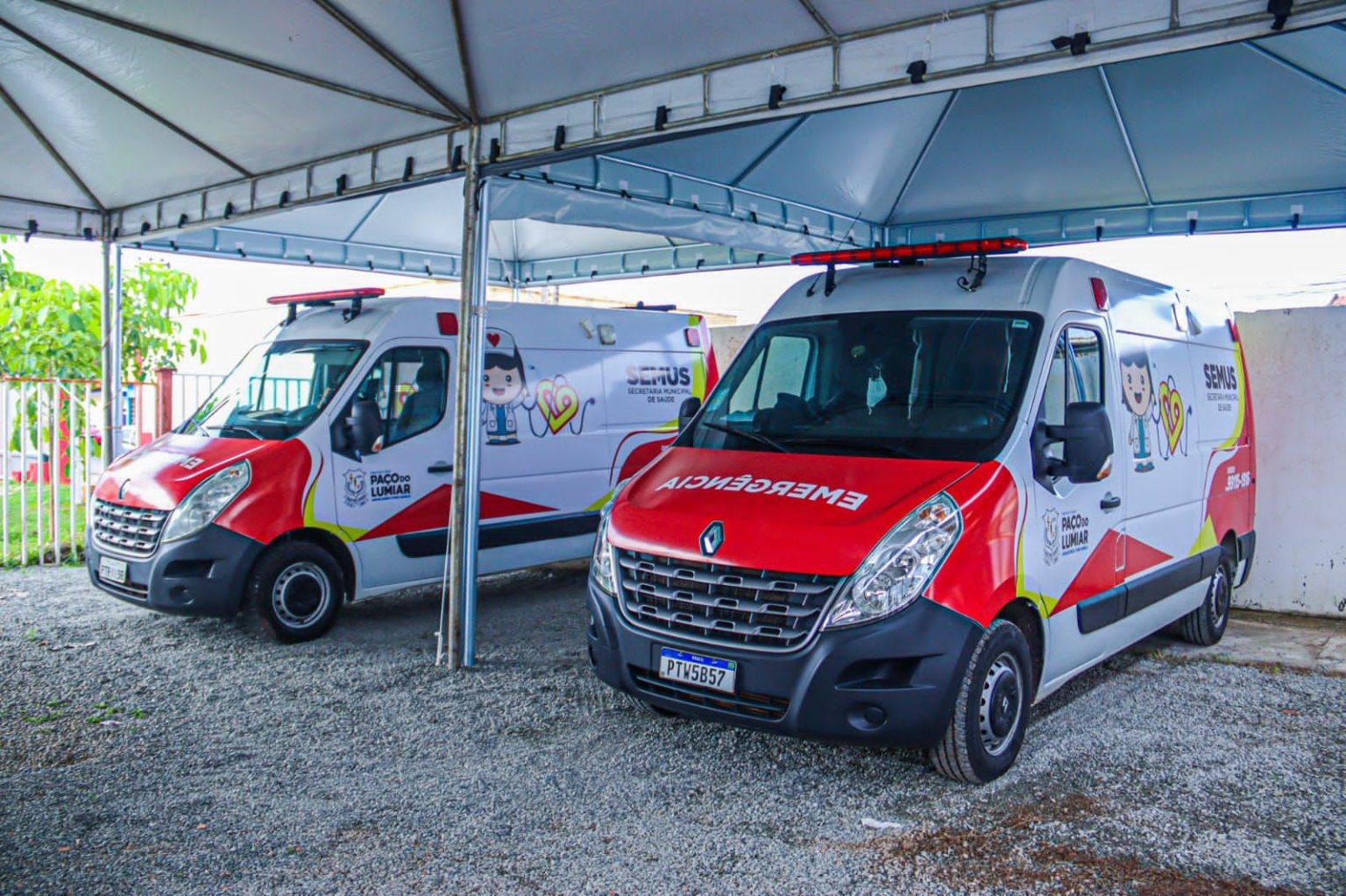 Prefeitura de Paço entrega duas ambulâncias e monta equipe para atender 24h com serviços de urgência e emergência