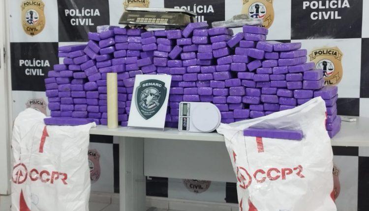Raposa: Polícia apreende 235 tabletes de maconha e prende um homem