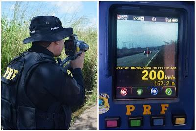 PRF flagra veículos a 200 km/h em rodovias do Maranhão