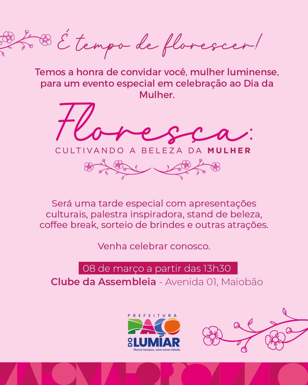 Convite da primeira Dama Maedja Campos