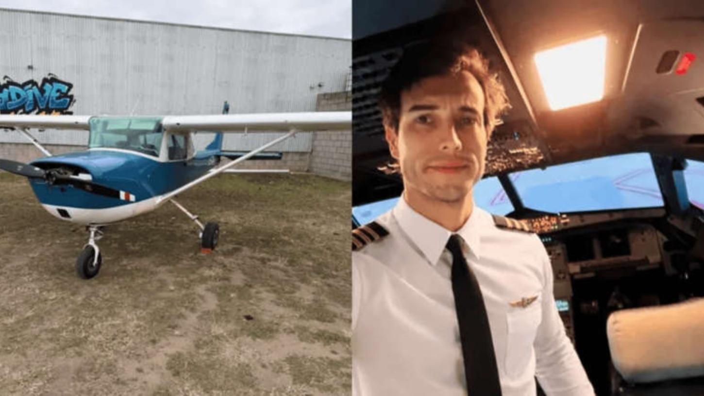 Instrutor de voo abre porta, se joga de avião em pleno ar e deixa recado para aluna